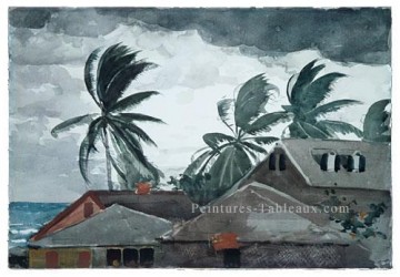  ga - Ouragan Bahamas Winslow Homer aquarelle